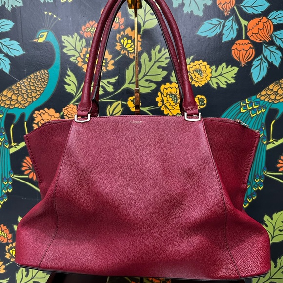 Cartier C de Cartier Tote – Burgundy Grained Calfskin – 2016 - Picture 3 of 16